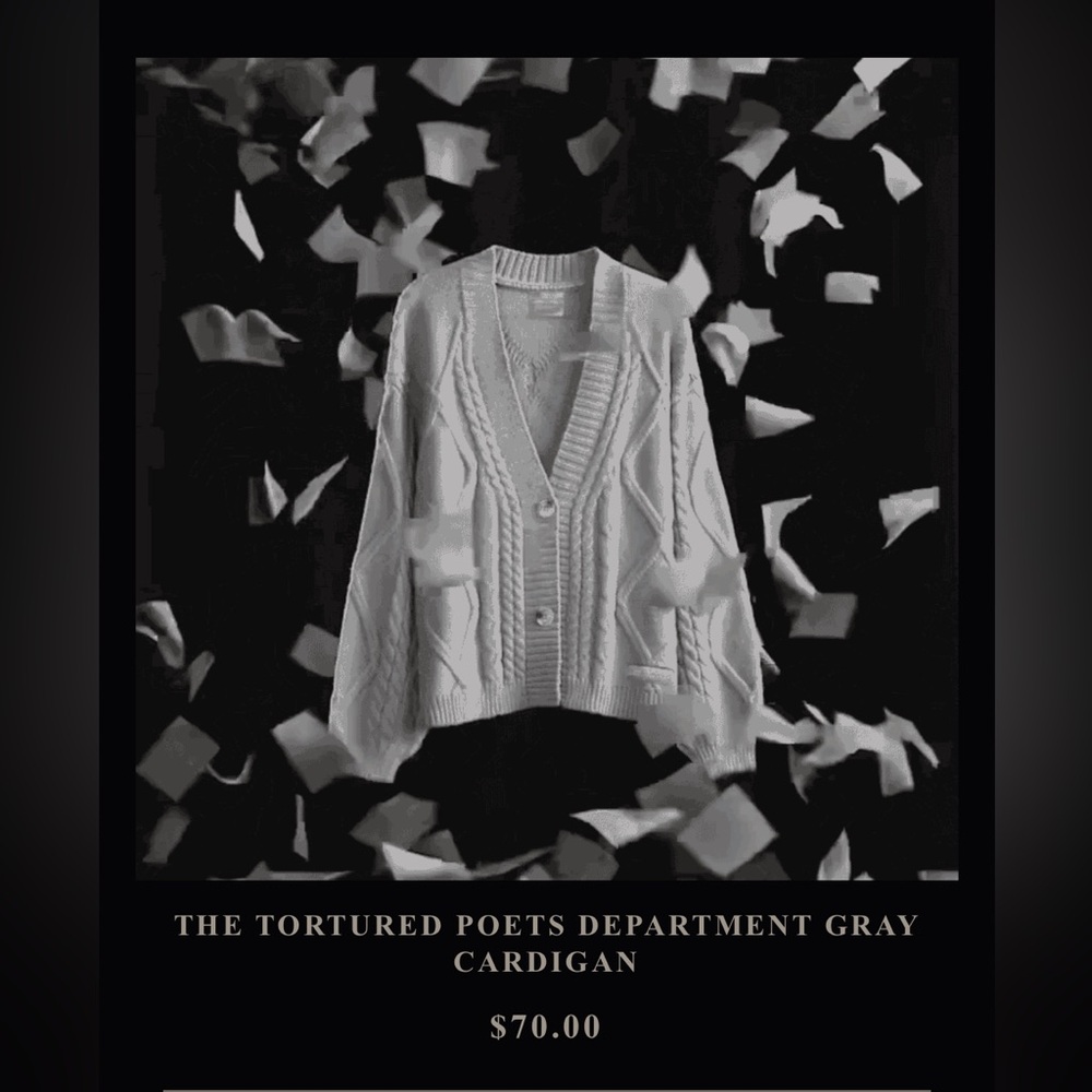 TTPD Tortured Poets Department Cardigan